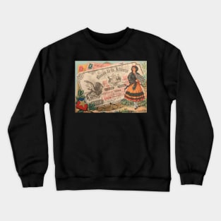 Banco de la Alianza Cinco Pesos and Coins Victorian Trade Card Crewneck Sweatshirt